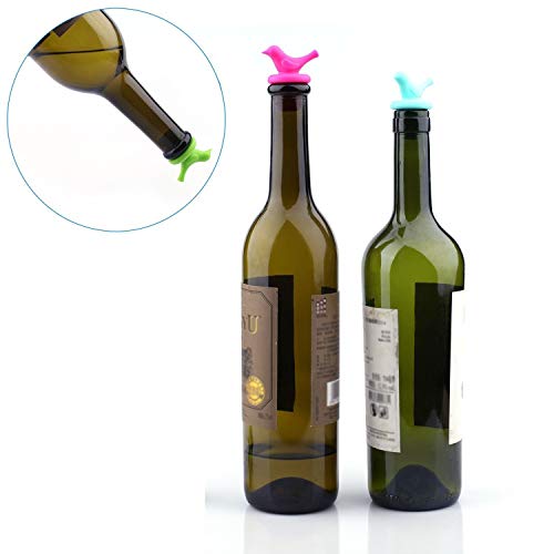 KARP Little Bird Stopper Colorful Reusable Silicone Wine Bottle Stopper, Decorate Wine Outlet Cap, Cute Wine Toppers for Preserver (Assorted Color- 3 Nos) - Image 5