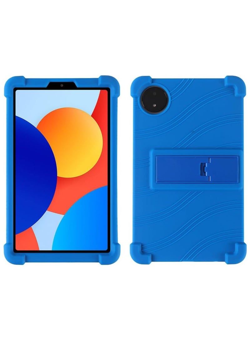 VKL Tablet Case Compatible with Xiaomi Redmi Pad SE 8.7 inch 2024 Stand Cover Soft Silicon Kids Case For Redmi Pad SE 8.7'' (Blue) - Image 1