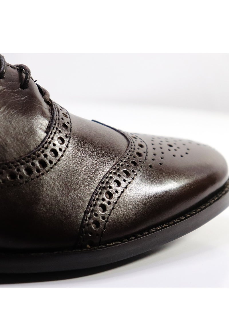Mont Hawk - Men's Classic Wingtips Genuine Leather Shoes - Image 1