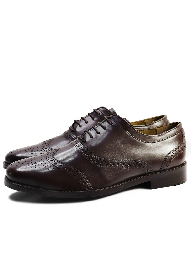 Mont Hawk - Men's Classic Wingtips Genuine Leather Shoes - Image 1