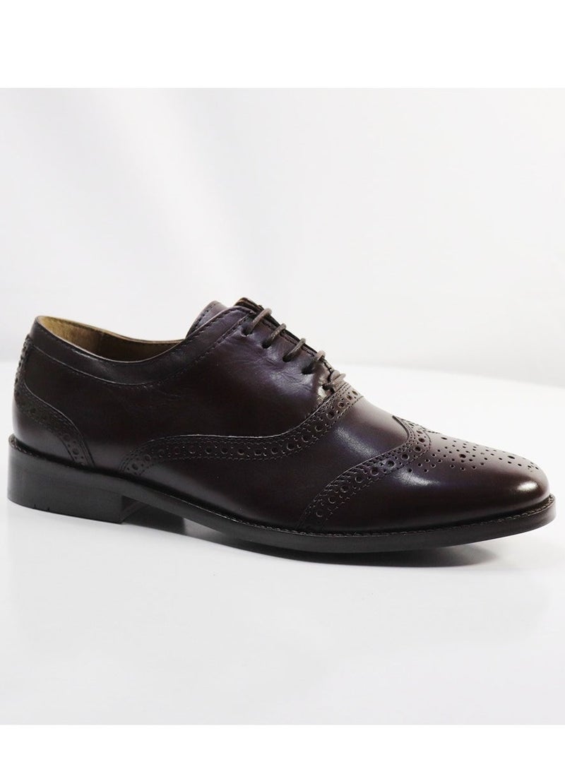Mont Hawk - Men's Classic Wingtips Genuine Leather Shoes - Image 1