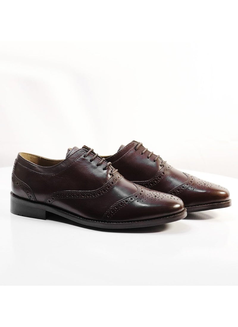 Mont Hawk - Men's Classic Wingtips Genuine Leather Shoes - Image 1
