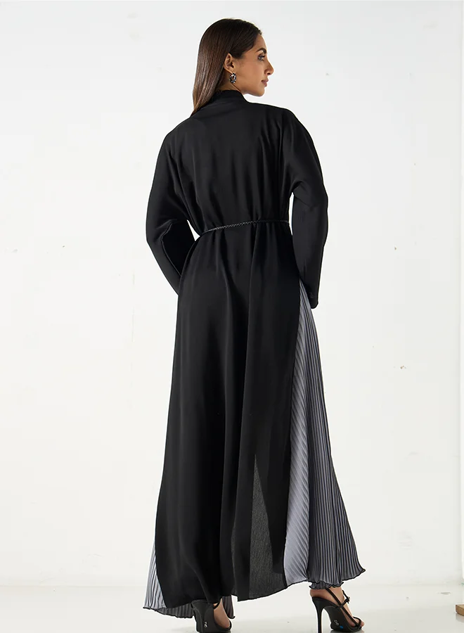 هدية المدينة  Flowy Pleated Abaya - HM