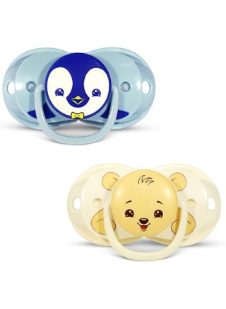 RaZbaby Keep-It-Kleen Baby Pacifier 2-Pack Closes When Dropped - BPA-Free Silicone Orthodontic, Ideal for Travel, Stays Clean, 0-36 Months - Bear/Pinguin Design - pzsku/ZA935F7188A9410C7C90EZ/45/1754055581/390799f2-fa60-445b-be6f-792d82820aed