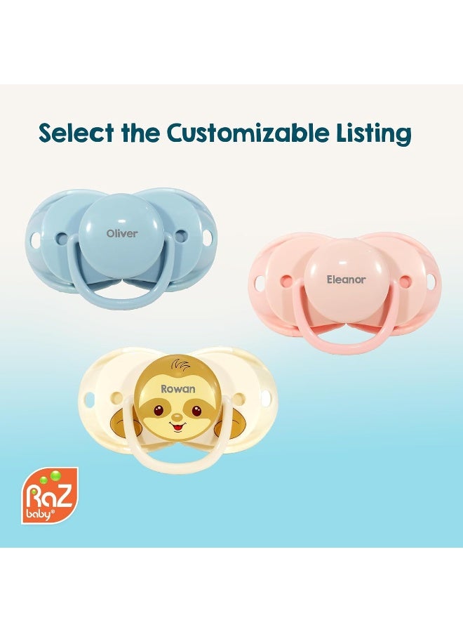 RaZbaby Keep-It-Kleen Baby Pacifier 2-Pack Closes When Dropped - BPA-Free Silicone Orthodontic, Ideal for Travel, Stays Clean, 0-36 Months - Bear/Pinguin Design