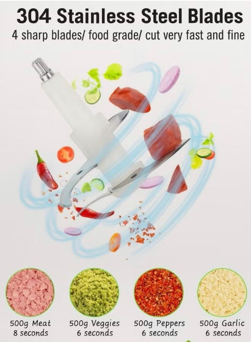 DENX DX3206 Multi-Purpose Electric Meat And Vegetable Grinder, 850W Power, Large 3L Stainless Steel Bowl, Two-Speed Control, Four Sharp Blades, Secure Lock Safety Design – Perfect For Mincing Meat, Chopping Vegetables, Fruits, Nuts, And Preparing Sauces - Image 5