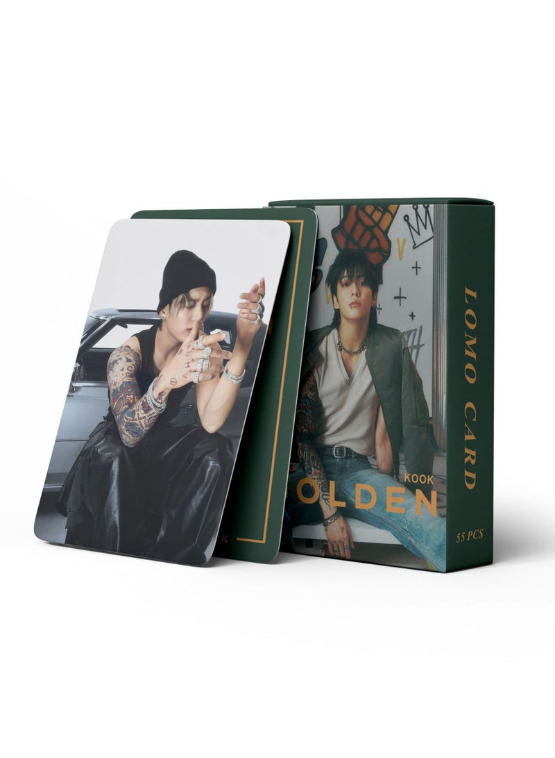 55PCS BTS Member JUNG KOOK New Al GOLDEN Personal Lomo Card - Image 3