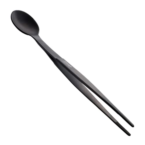 triangle FinalTouch Tasting Spoon, Black - 14 cm - Stainless Steel Spoon & Tweezers - Dishwasher Safe - Made in Germany - Image 3