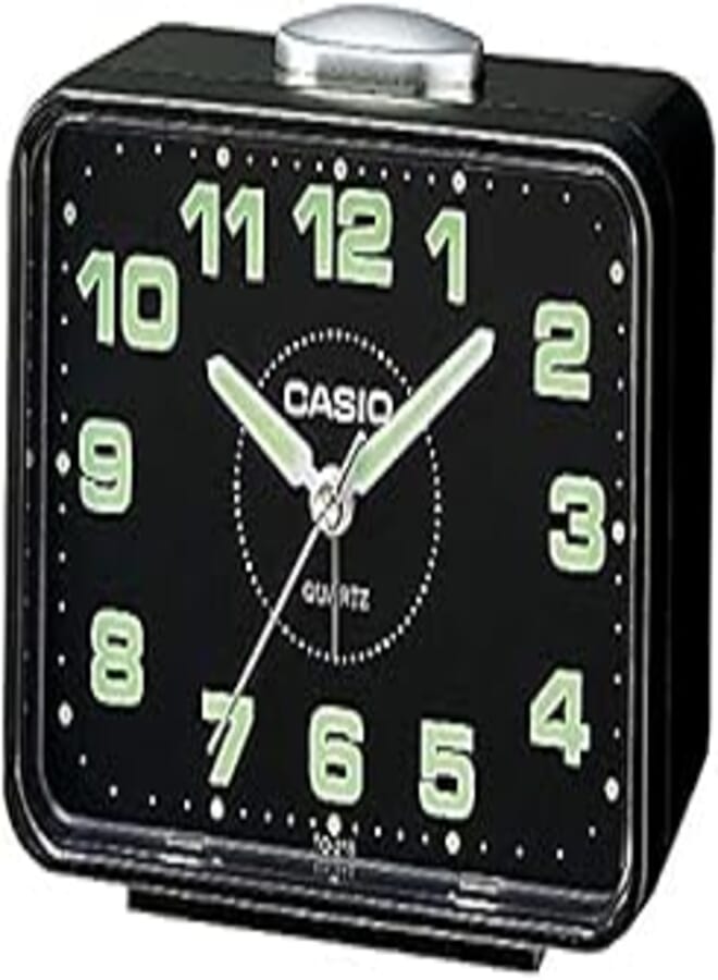 Casio TQ-218-1DF Alarm Clock, Black