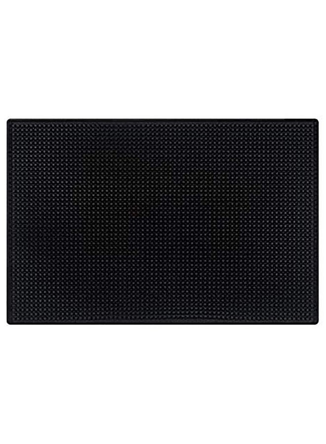 STORE 2508 Store2508 Pack of 1 PVC Rubber Non Slip Bar Service Spill Mat for Counter Top Black 18"x12" - Image 1