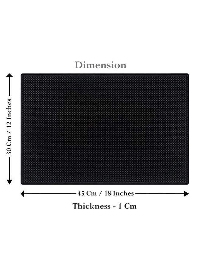 STORE 2508 Store2508 Pack of 1 PVC Rubber Non Slip Bar Service Spill Mat for Counter Top Black 18"x12" - Image 2