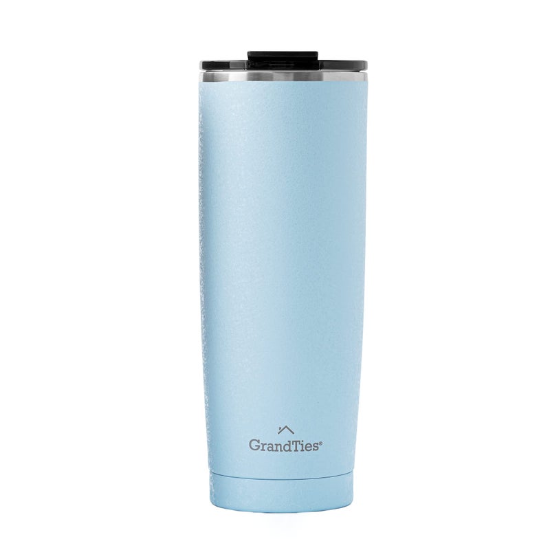GRANDTIES Insulated Coffee Tumbler Cup w/Tritan Lid | Leak Proof  Reusable  Double Walled Vacuum Stainless Steel Travel Mug | Thermal Cups for Hot and Cold Drinks | 20oz | Glacier Lake  Snowy Texture - Image 1