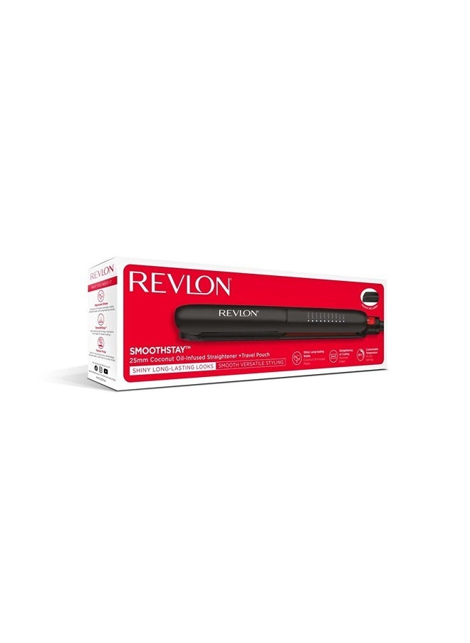Revlon Smoothstay 25Mm Coconutoil Infused Straightener  Travel Pouch  - Image 4