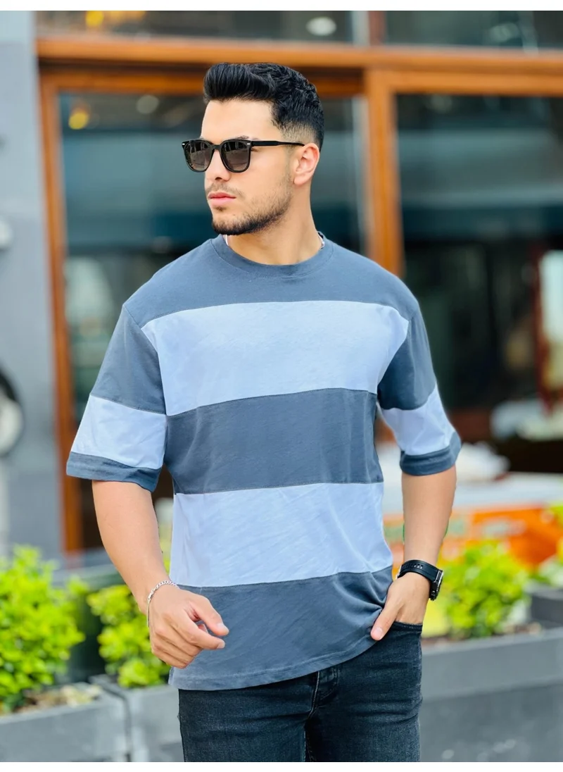 ميرون Two Color Short Sleeve T-Shirt OversizeSmoked-White