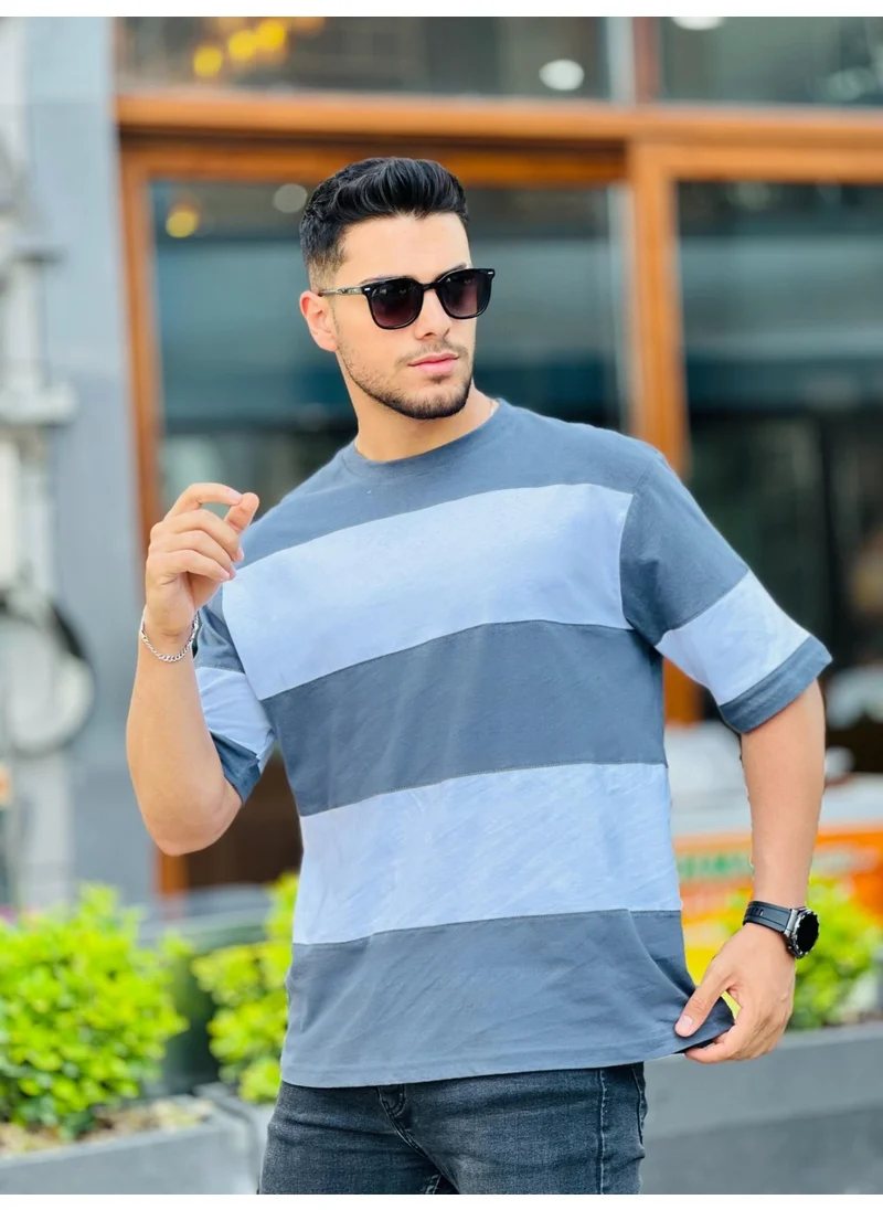 ميرون Two Color Short Sleeve T-Shirt OversizeSmoked-White