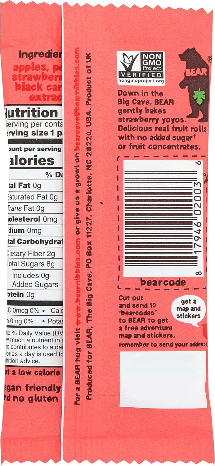 Bear ApplePear Strawberry Fruit Rolls 07 oz - Image 2