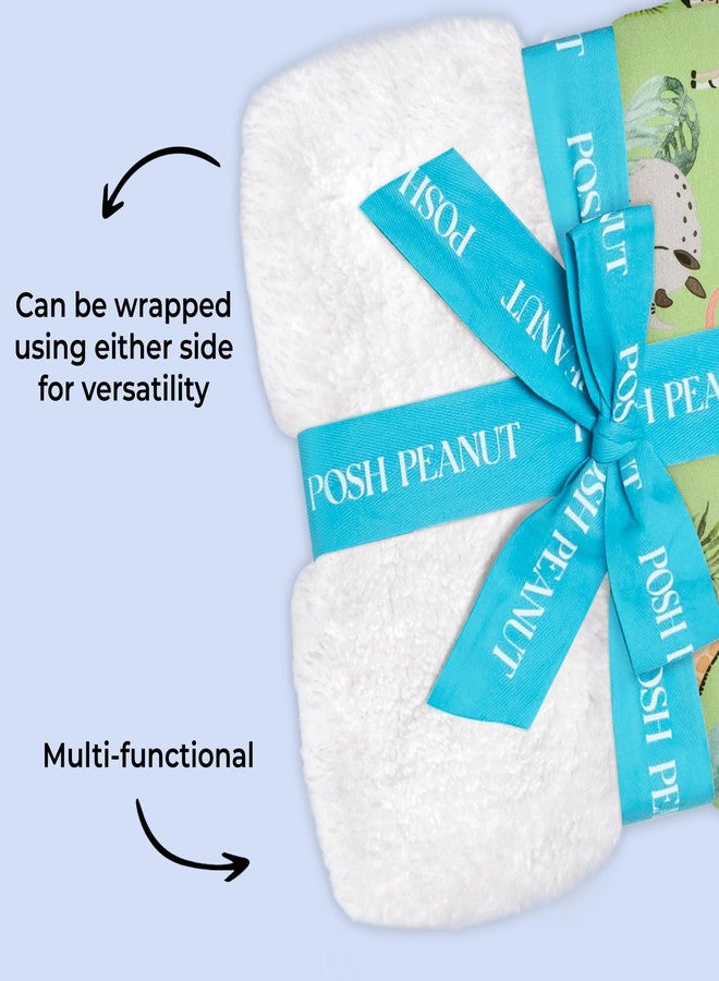 Posh Peanut Super Soft Baby Blankets for Boys, Girls & Newborns - Plush Patoo Stroller Blanket in Viscose from Bamboo (40" x 40") Safari Animals - Image 3