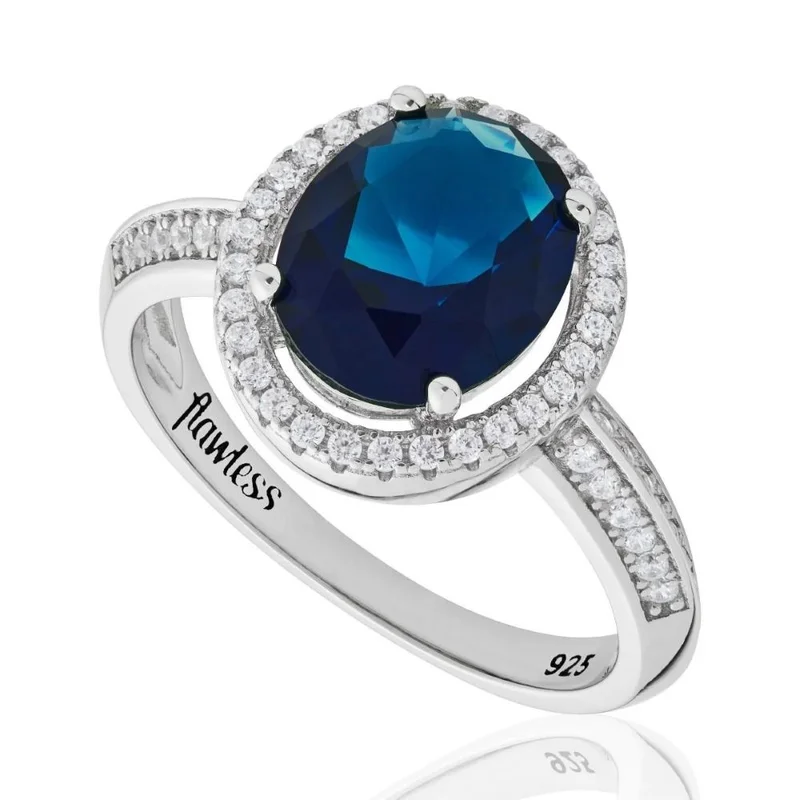 BUCKLEY LONDON BUCKLEY LONDON THE FLAWLESS COLLECTION - SAPPHIRE SPARKLE OVAL RING