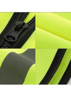 Scrolls Reflective Safety Vest High Visibility Breathable Warning Jacket Bright Neon Color with 2 Inch Reflective Strips -Zipper Front, Size: Height 70cm x Chest 60cm (Green) Pack of 2  - Image 4