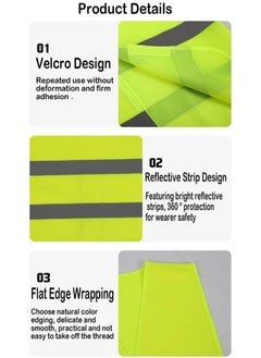 Scrolls Reflective Safety Vest High Visibility Breathable Warning Jacket Bright Neon Color with 2 Inch Reflective Strips -Zipper Front, Size: Height 70cm x Chest 60cm (Green) Pack of 2  - Image 5