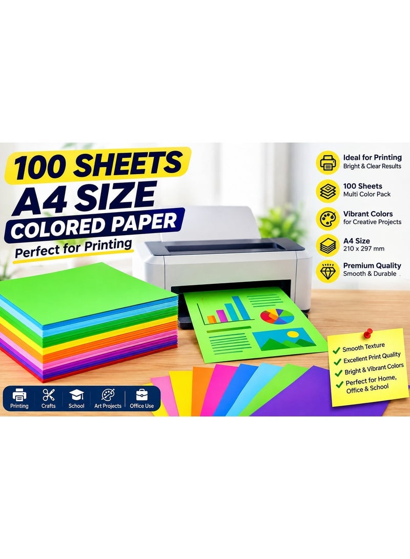 دا ارتفول بليند 100 ورقة مقوى (Cardstock) بمقاس A4 وألوان متنوعة – ورق متعدد الألوان بوزن 80 جم/م² (سُمك مناسب) مخصص للحرف اليدوية والطباعة؛ مثالي لصنع البطاقات، وسجلات القصاصات (Scrapbooking)، وفن الأوريغامي، والرسم، والحرف المدرسية، والمشاريع الفنية اليدوية، والزينة، والاستخدام في المنزل والمكتب والفصول الدراسية - Image 4