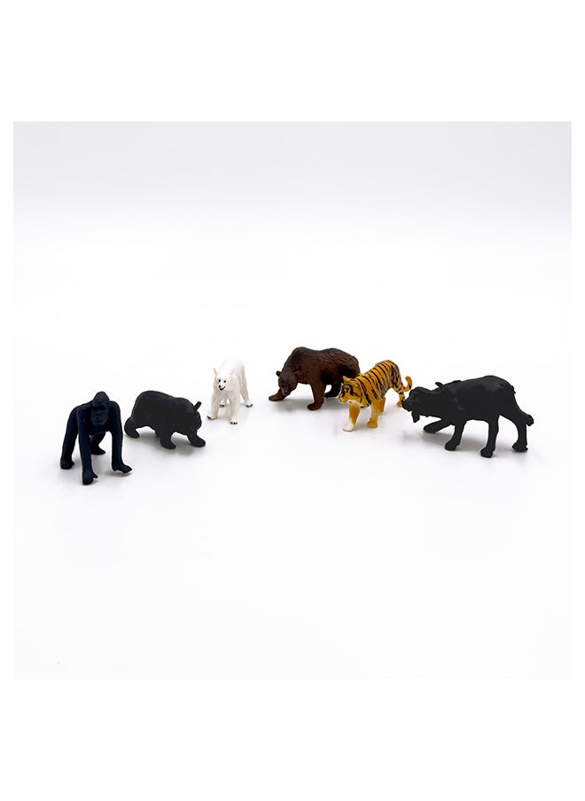 Galaxy - Galaxy 6-Pack Nature World Wild Animals Toy Set | Realistic Mini Wildlife Figures | Safari Animal Playset for Kids - Image 1