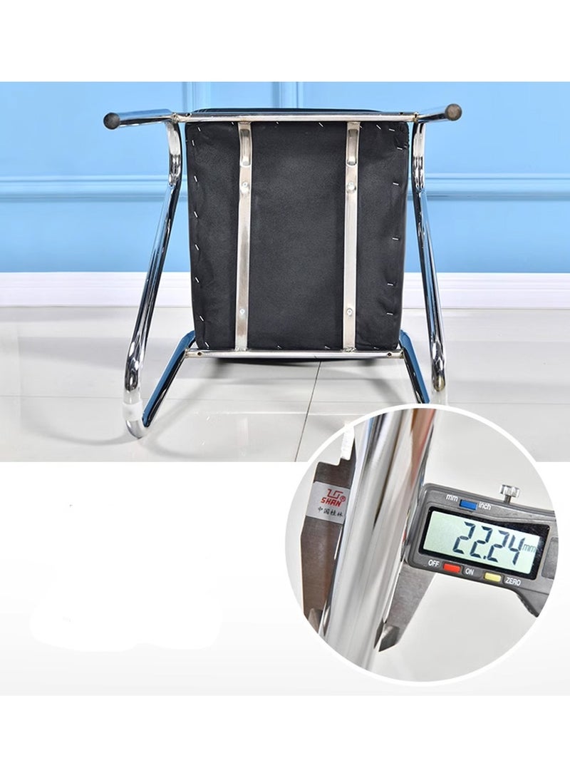 لاني رئيس الاجتماع، رئيس المكتب الجلدي، رئيس الطعام، رئيس الزائر، رئيس الضيوف، الأثاث بمكتب المنزل بعجلات (بيضاء) - Image 5