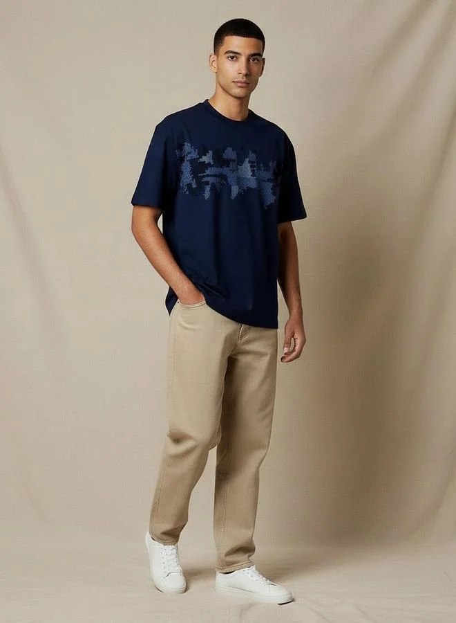 Lee Cooper Lee Cooper Men Regular Fit Crew Neck Short Sleeve Embroidered T-shirt