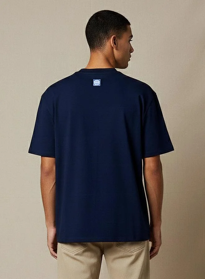 Lee Cooper  Lee Cooper Men Regular Fit Crew Neck Short Sleeve Embroidered T-shirt for Men | Best Price UAE