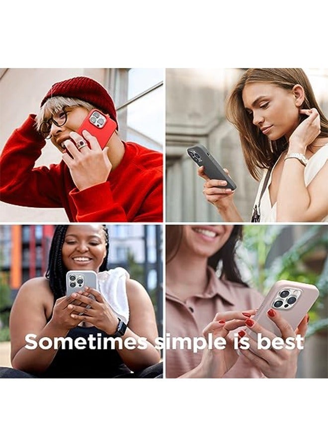 JS iPhone 15 (6.1 inch) Case, Liquid Silicone Case, Full Body Protective Cover, Shockproof, Slim Phone Case, Anti-Scratch Soft Microfiber Lining, White - Image 2