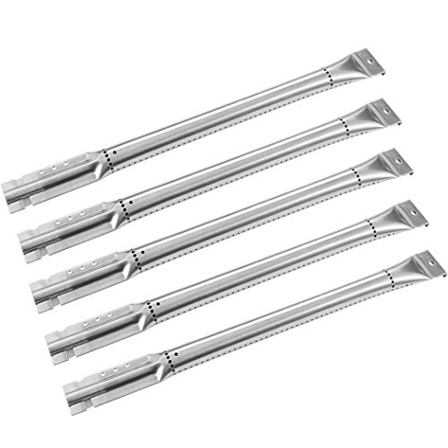 YIHAM Gas BBQ Grill Pipe Tube Burner Replacement Parts for Perfect Flame, Charmglow, Kitchen Aid, Costco Kirkland, Jenn Air, Member's Mark, Nexgrill, 16 15/16 inch, Set of 5, KB815 - Image 1
