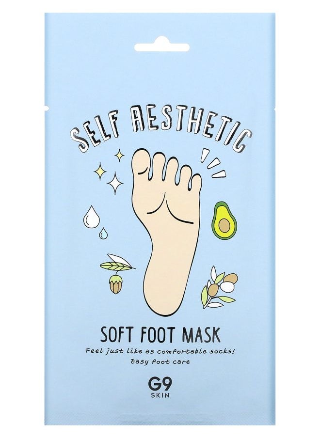 G9SKIN Self Aesthetic Soft Foot Mask 5 Masks 0.40 fl oz (12 ml) 