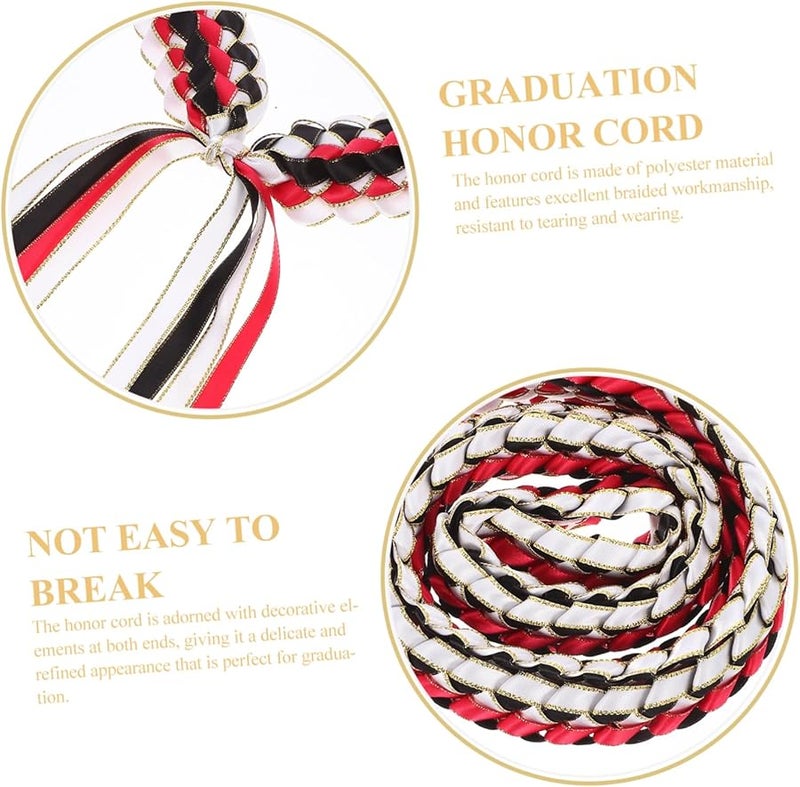 Multi Color Braided Ribbon Garland Graduation Honor Cords Dress Decor Costume Accessory - Image 4