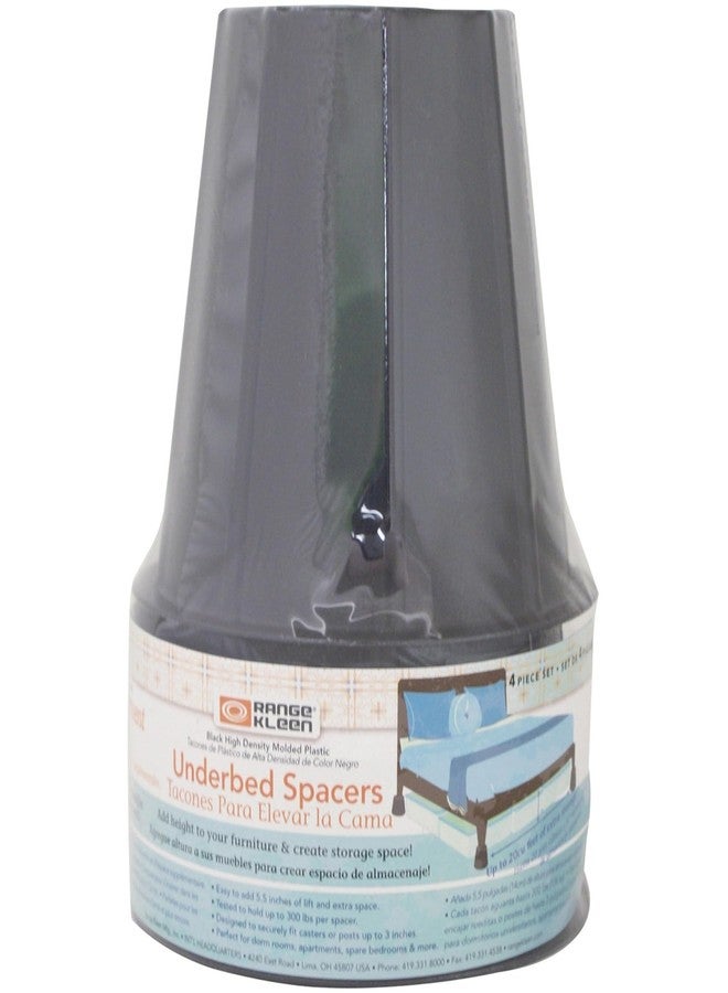 Range Kleen رانج كلين WWK0562 فواصل تحت السرير سوداء 4 عبوات بارتفاع 5.5 بوصة - Image 3