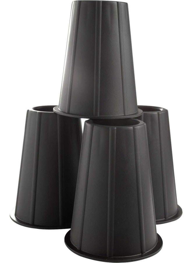 Range Kleen رانج كلين WWK0562 فواصل تحت السرير سوداء 4 عبوات بارتفاع 5.5 بوصة - Image 1