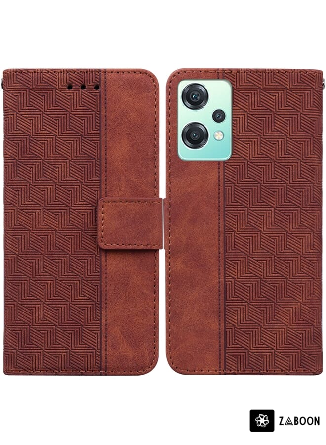 Zaboon Protective Case For OnePlus Nord CE 2 Lite 5G Geometric Embossed Leather - Image 1
