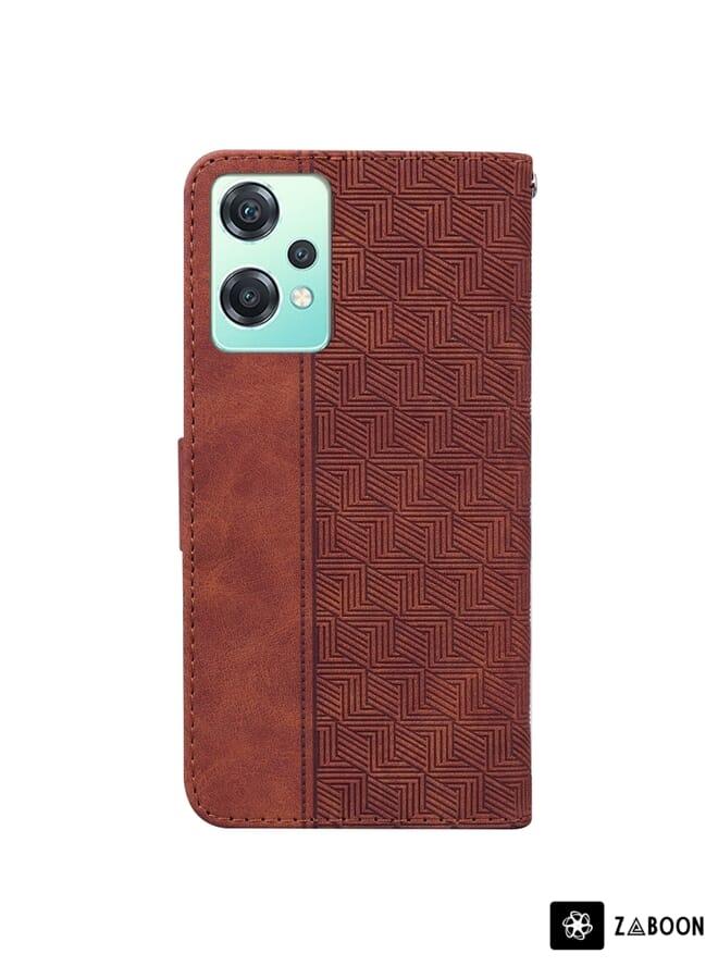 Zaboon Protective Case For OnePlus Nord CE 2 Lite 5G Geometric Embossed Leather - Image 3