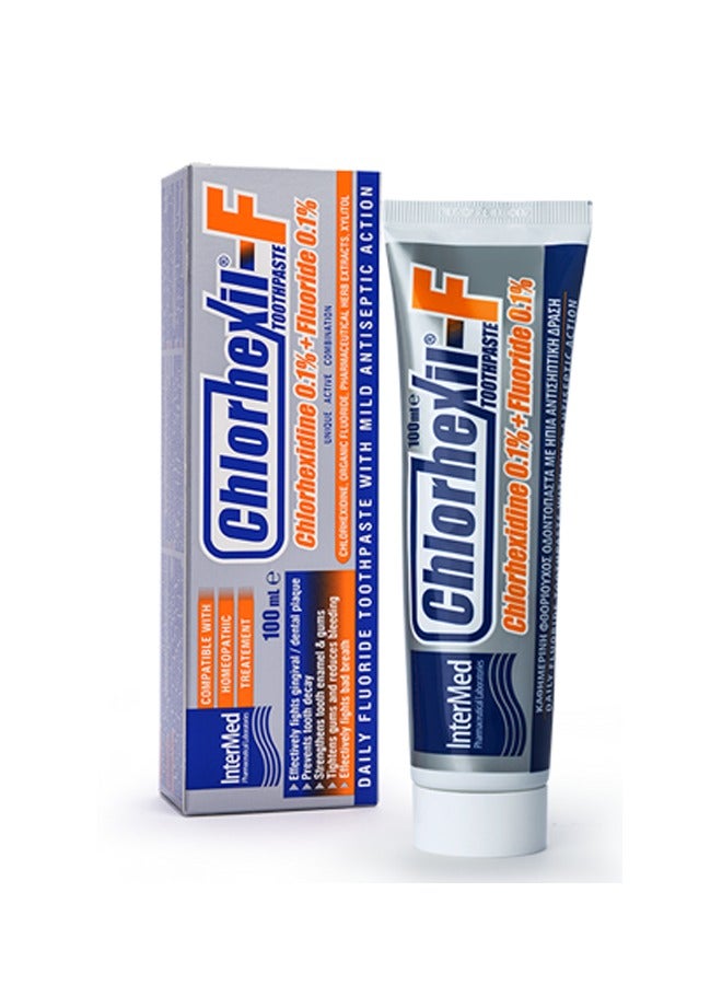 InterMed Chlorhexil-F Toothpaste 100ml – Daily Fluoride Toothpaste with Chlorhexidine for Gum Protection & Oral Hygiene - Image 1