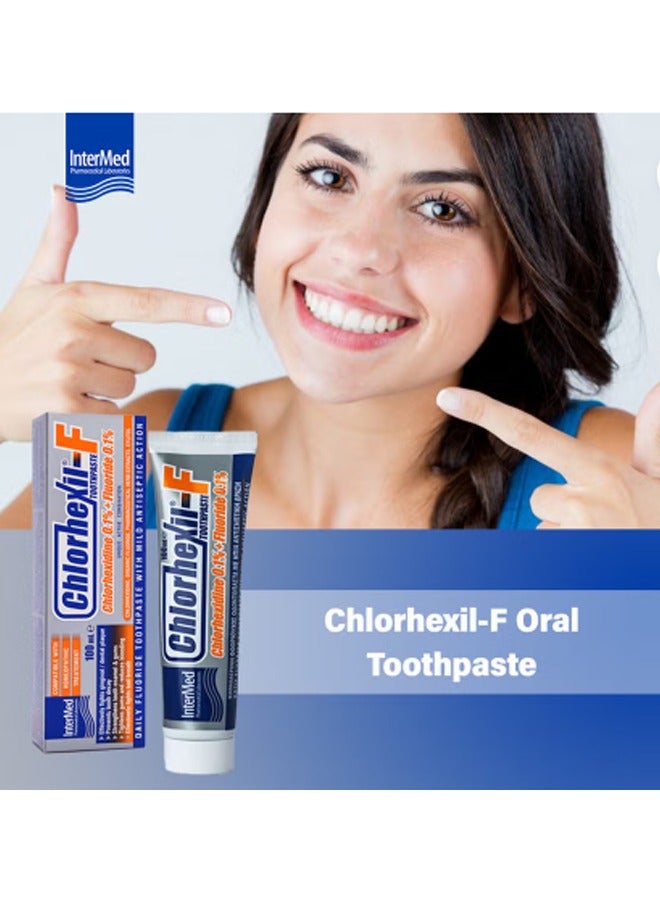 InterMed Chlorhexil-F Toothpaste 100ml – Daily Fluoride Toothpaste with Chlorhexidine for Gum Protection & Oral Hygiene - Image 4