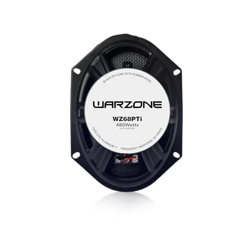 Warzone 2X WZ68PTi 6x8-Inch Super Coaxial Speaker Pair, 4 Ohm, 480W Max, 160W RMS, 92dB Sensitivity, Ferrite Woofer & PEI Dome Tweeter for Pro Car Audio - Image 3