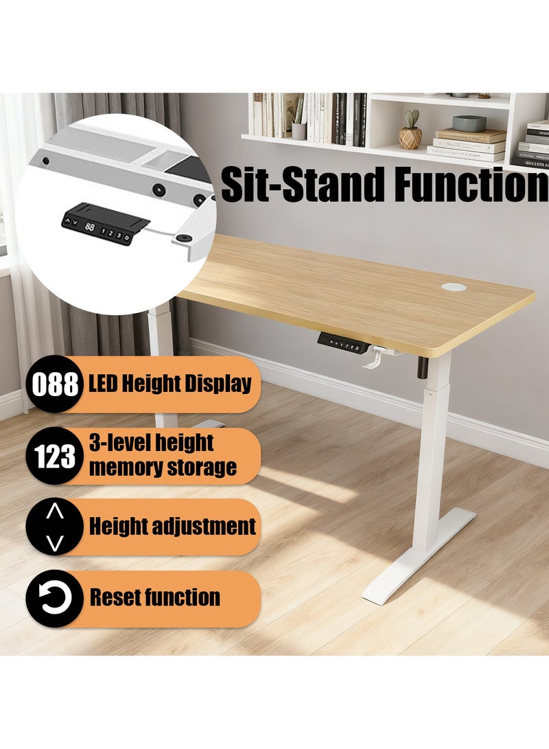 CHIYLE Dual Motor Electric Height Adjustable Standing Desk Smart Sit Stand Table for Home Office with Memory Control Panel - Image 2
