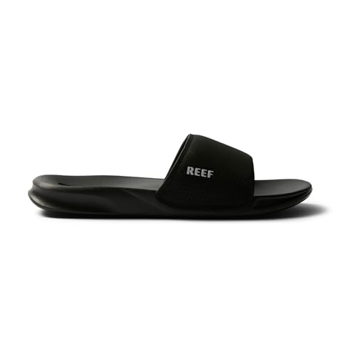 Reef One Slide Mens Sandal, Lightweight & Water Friendly, Black, 8 - Image 3