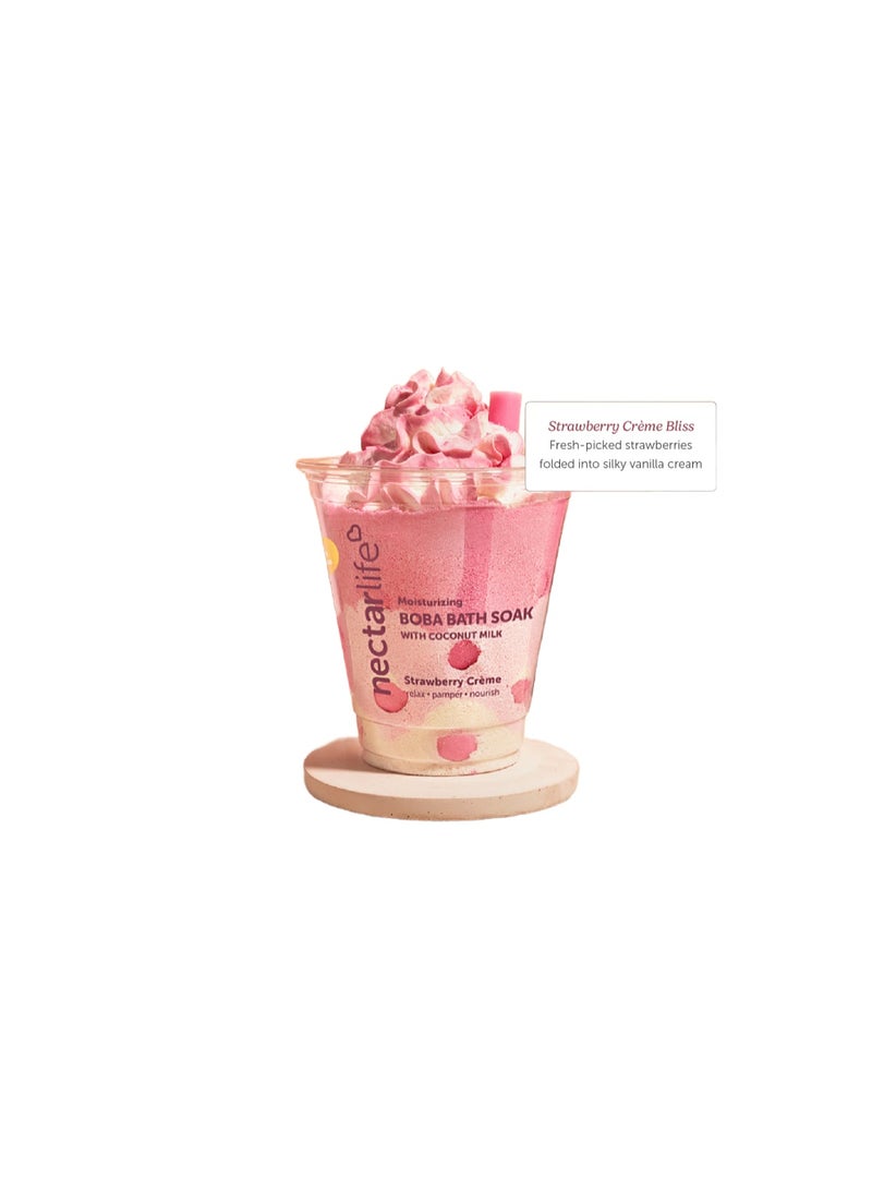 Nectar Life Bath Soak, Salt Bath, Bubble Bath, Natural Detox Foaming Body Soak, Foot Soak, Vegan Body Skin Care, 9 oz. (Strawberry Creme Boba Tea) - Image 4
