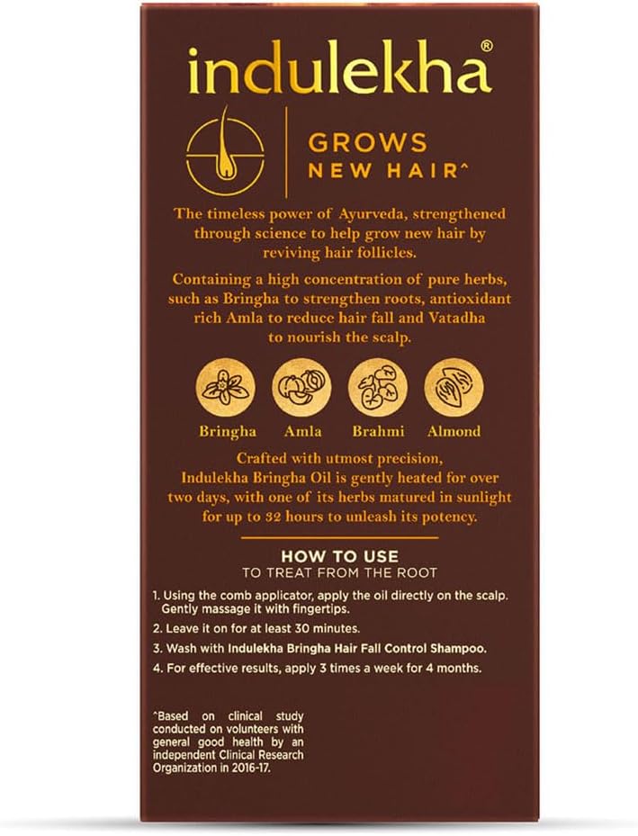 INDULEKHA Bhringa Hair Oil 100ml India Pack of 2 - Image 2