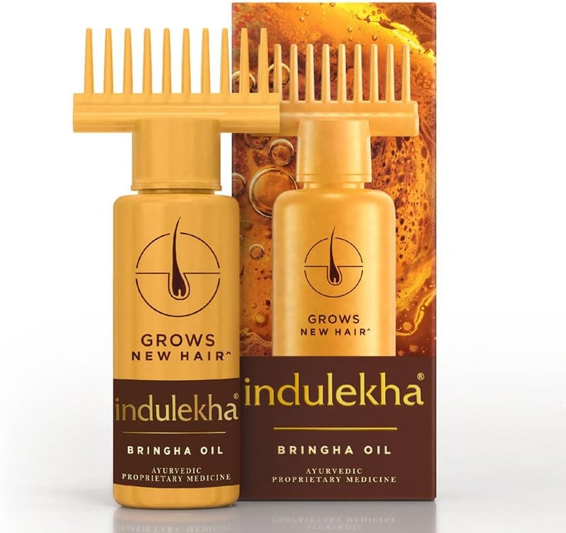 INDULEKHA Bhringa Hair Oil 100ml India Pack of 2 - Image 1