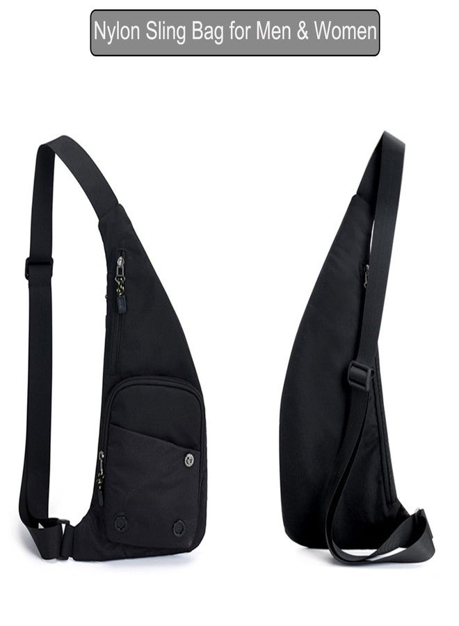 LUUFAN Sling Bag for Men Casual Waterproof Chest Crossbody Bag Small Lightweight Shoulder Bag for Sport Running Hiking Travel, Black - Image 5