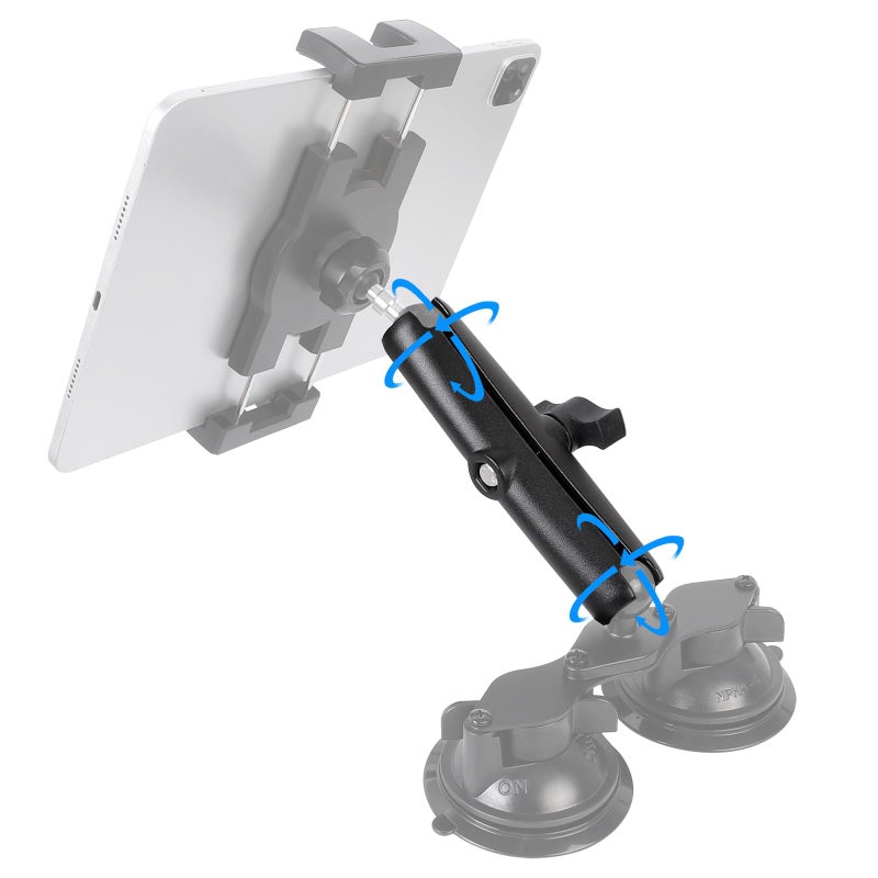 FPN Aluminum Alloy Double Socket Arm Compatible with RAM Mounts B Size 1" Ball Components, Fits Industry All Standard 1" Ball Adapters (5.91" Long Arm) - Image 5