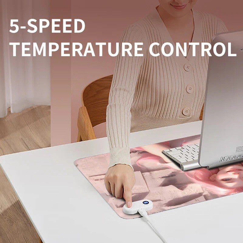 Y&D Heated Leather Desk Pad - XL 33x80 CM USB Charging Office Mouse Pad - Warm Comfort - Image 5