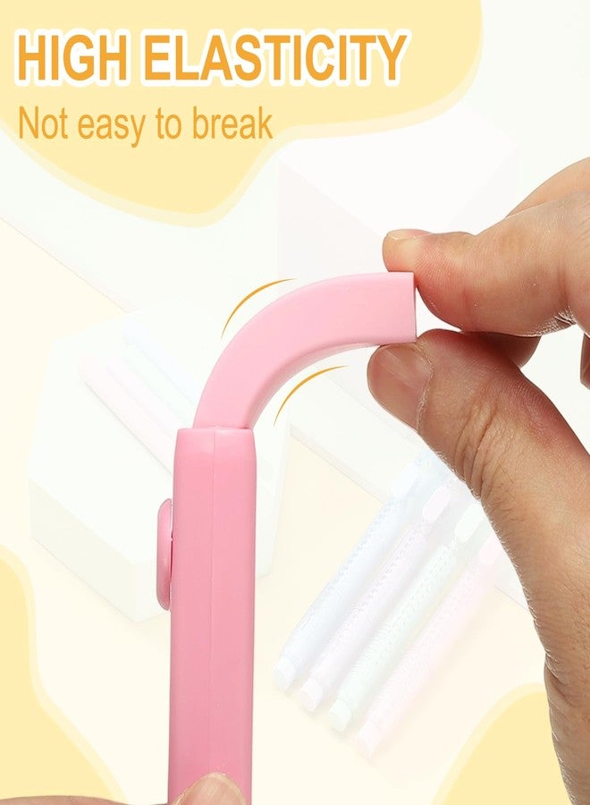 PATIKIL 4 Pack Erasers, Sliding Retractable Eraser Push Pull Cute Pencil Erasers Soft Large Easy to Clean with Plastic Sleeve for Sketching Drawing Artists Teacher Pencils, Pink - Image 3