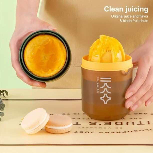 AMPLIN Portable Hand Juicer Lime Squeezer Rotation Press BPAFree AntiSlip Hand Press With Measuring Cup Easy To Use Clean Juicer Manual Suitable For Lemons Limes Oranges - Image 2